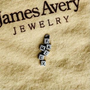 James Avery Family Time Charm Scrabble Tiles Sterling Silver